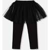 Leggings with Tulle Skirt, Black - Leggings - 1 - thumbnail