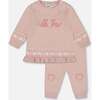 Knitted Top and Pant Set, Light Pink - Mixed Apparel Set - 1 - thumbnail