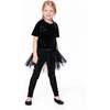 Leggings with Tulle Skirt, Black - Leggings - 2