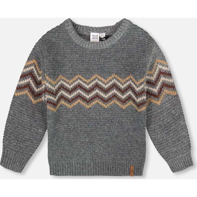 Knit Sweater, Dark Heather Gray