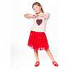 Knit Sweater with Sequin Heart, Pinkish White - Sweaters - 2
