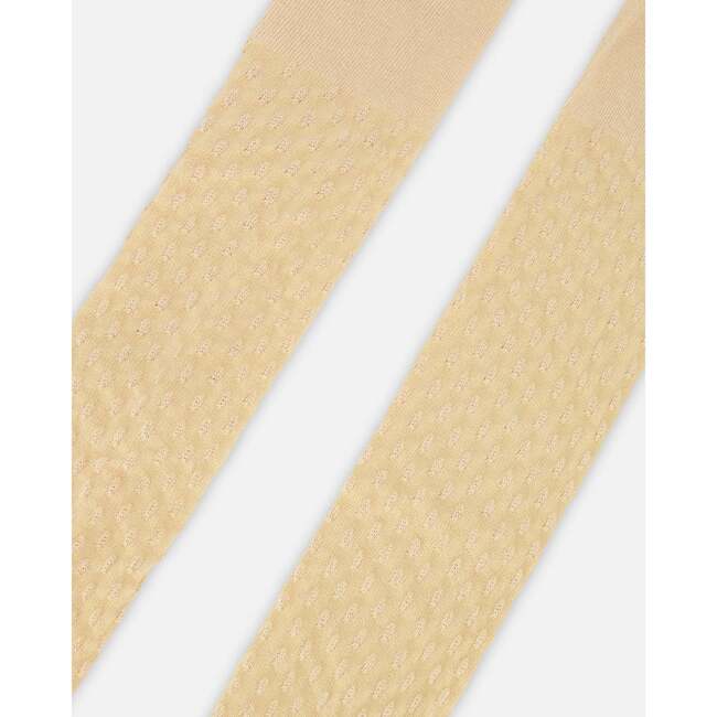 Knit Tights Beige, Light Caramel - Tights - 3