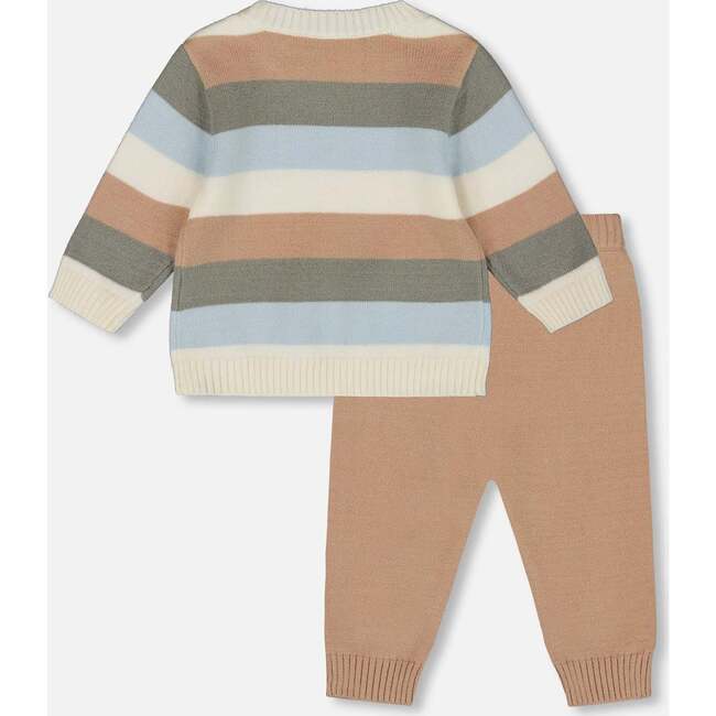 Knitted Top and Pant Set, Light Caramel - Mixed Apparel Set - 3