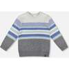 Knitted Jacquard Sweater, Dark Gray - Sweaters - 1 - thumbnail