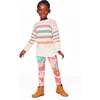 Knitted Tunic with Stripes, Off-White - Sweaters - 3