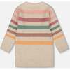 Knitted Tunic with Stripes, Off-White - Sweaters - 4
