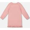 Knitted Dress with Unicorn Intarsia, Dusty Pink - Dresses - 3
