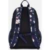 Kids Backpack, Navy Flower Print - Backpacks - 2