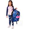 Kids Backpack, Navy Unicorn Print - Backpacks - 2