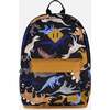 Kids Backpack, Black Dinosaur Print - Backpacks - 1 - thumbnail