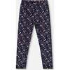 Jersey Leggings, Navy Floral - Leggings - 1 - thumbnail