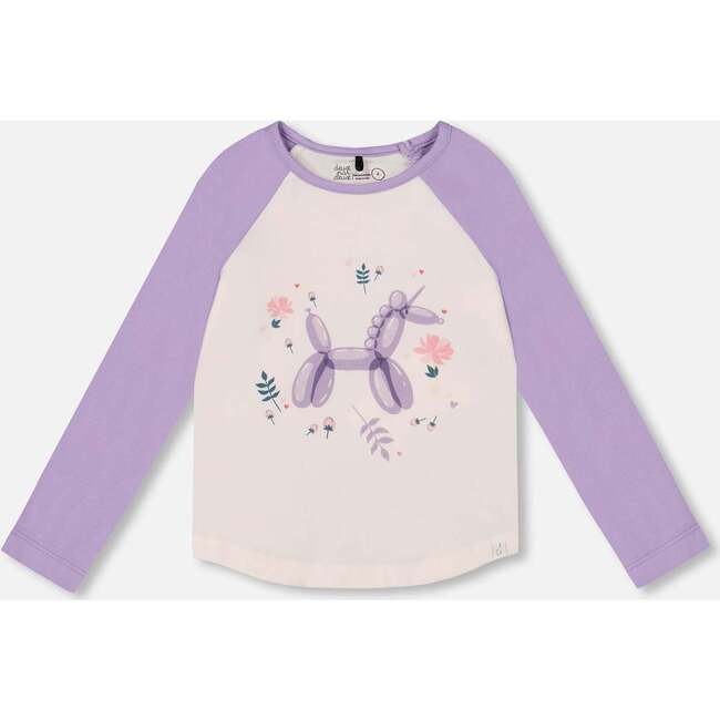 Jersey Raglan Sleeve Tee, Lavender