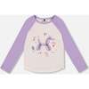 Jersey Raglan Sleeve Tee, Lavender - Shirts - 1 - thumbnail