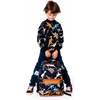 Kids Backpack, Black Dinosaur Print - Backpacks - 2