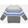 Knitted Jacquard Sweater, Dark Gray - Sweaters - 3