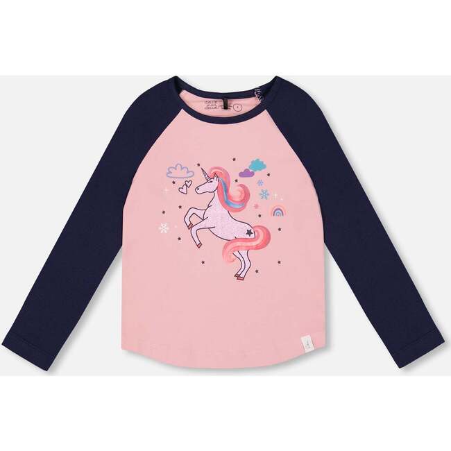 Jersey Raglan Sleeve Tee Pink, Dusty Pink