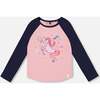Jersey Raglan Sleeve Tee Pink, Dusty Pink - Shirts - 1 - thumbnail