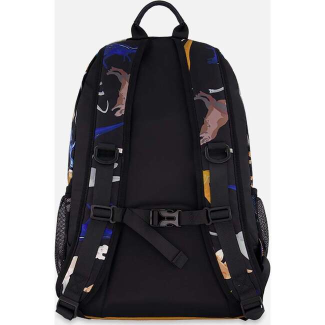 Kids Backpack, Black Dinosaur Print - Backpacks - 3