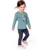 Jersey Leggings, Navy Floral - Leggings - 3