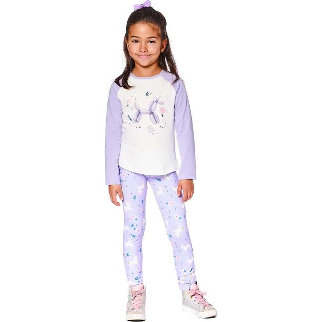 Jersey Raglan Sleeve Tee, Lavender - Shirts - 2