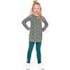 Jersey Tunic Green with Floral Print, Green Flower Print - Tank Tops - 2