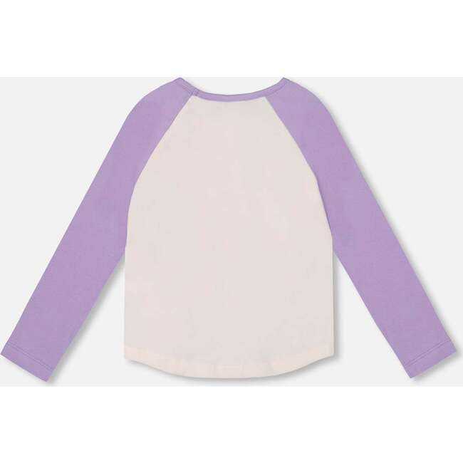 Jersey Raglan Sleeve Tee, Lavender - Shirts - 3