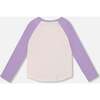 Jersey Raglan Sleeve Tee, Lavender - Shirts - 3