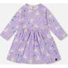Jersey Dress with Pockets, Lilac Unicorn Print - Dresses - 1 - thumbnail