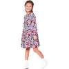 Jersey Dress, Black Retro Flower Print - Dresses - 2