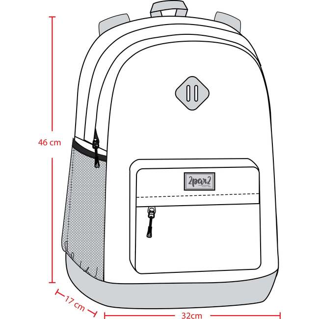 Kids Backpack, Rainbow Heart Print - Backpacks - 4
