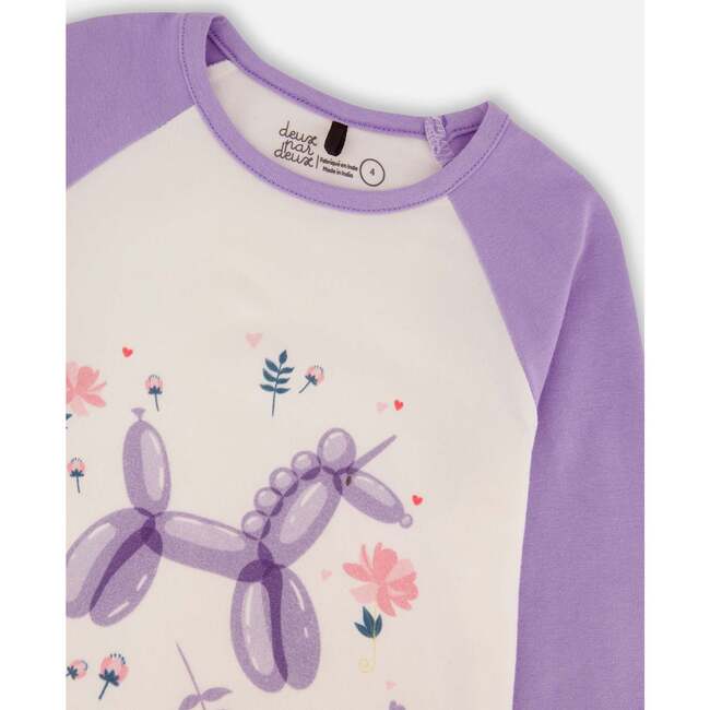 Jersey Raglan Sleeve Tee, Lavender - Shirts - 4