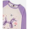 Jersey Raglan Sleeve Tee, Lavender - Shirts - 4