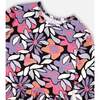 Jersey Dress, Black Retro Flower Print - Dresses - 4