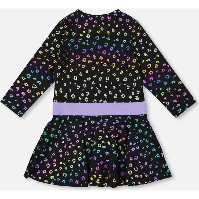 Jersey Dress, Multicolor Leopard Print - Dresses - 3
