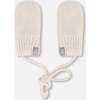 Infant Knit Mittens, Off-White - Gloves - 1 - thumbnail