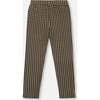 Jacquard Knit Pant with Welt Pocket, Black and Beige - Pants - 3