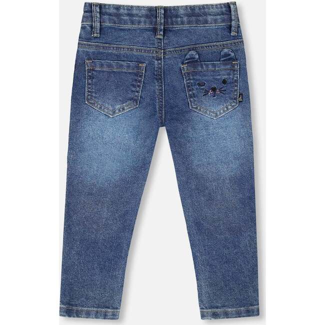Jeans with Embroideries, Blue Denim - Jeans - 5