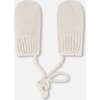 Infant Knit Mittens, Off-White - Gloves - 2