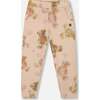 Glittering French Terry Sweatpants, Beige Teddy Bear Print - Sweatpants - 1 - thumbnail