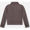 Jacquard Knit Jacket with Houndstooth Pattern, Black & Houndstooth - Jackets - 3