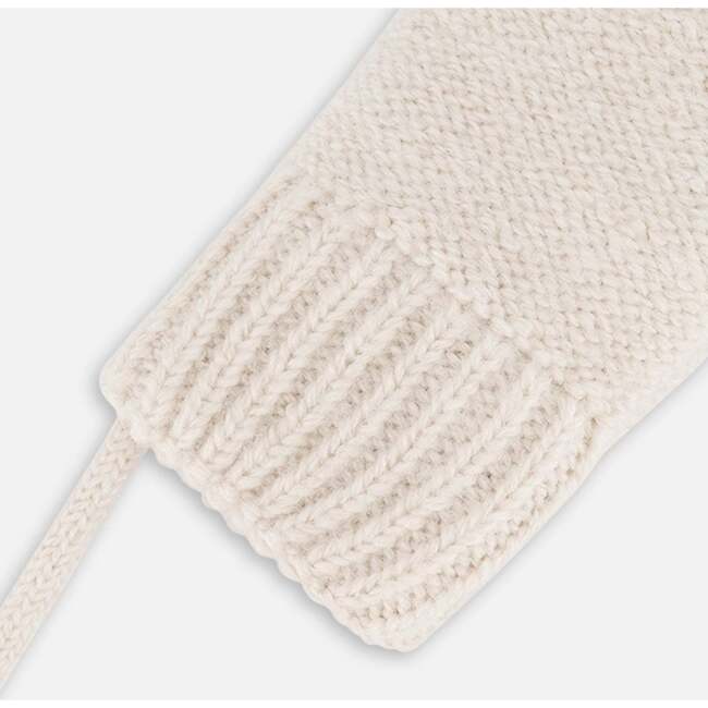 Infant Knit Mittens, Off-White - Gloves - 3