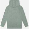 Hooded Tunic with Owl Print, Sage Green - Tank Tops - 5