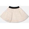 Glittering French Terry Skirt, Beige and Black - Skirts - 3