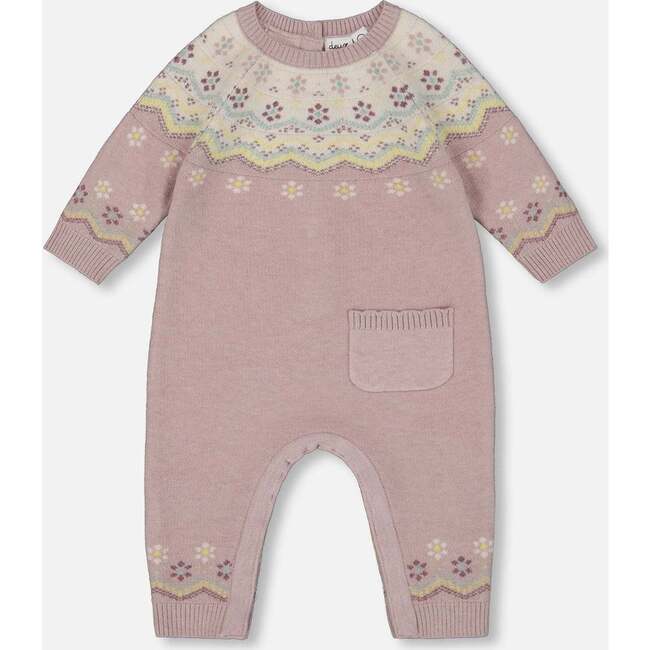 Jacquard Knitted Romper Keepsake Lilac, Neutral Purple