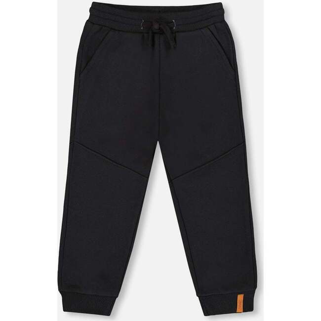 Fleece Sweatpants with Pockets, Black