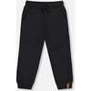 Fleece Sweatpants with Pockets, Black - Sweatpants - 1 - thumbnail