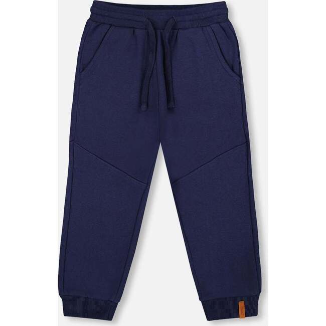 Fleece Sweatpants with Pockets, Navy Blue