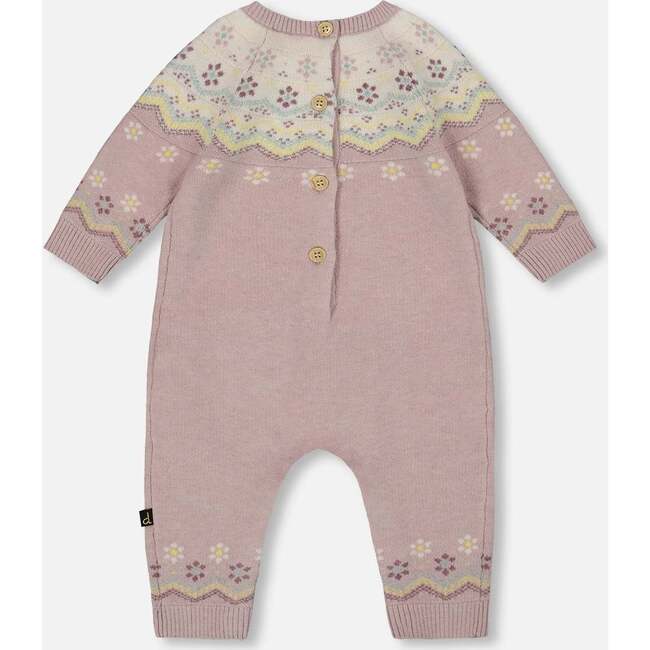 Jacquard Knitted Romper Keepsake Lilac, Neutral Purple - Rompers - 3