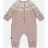 Jacquard Knitted Romper Keepsake Lilac, Neutral Purple - Rompers - 3