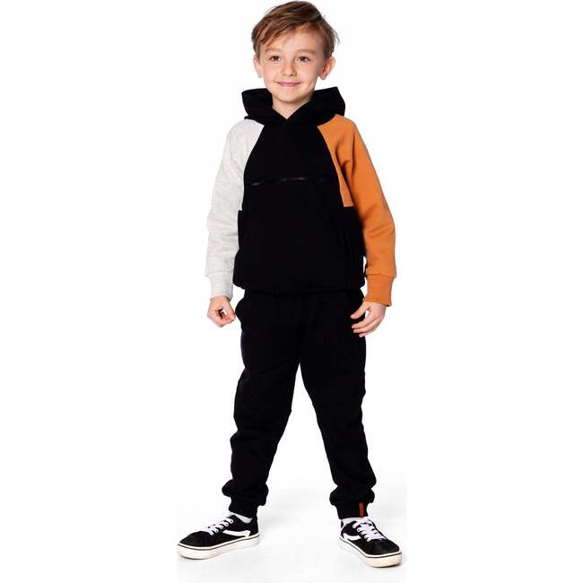 Fleece Sweatpants with Pockets, Black - Sweatpants - 3